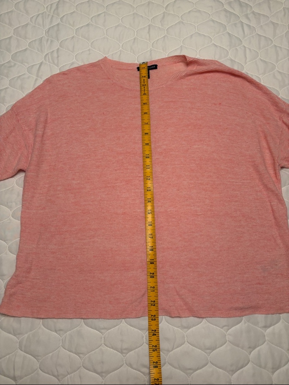 Eileen Fisher Melange Peach Linen Tunic Medium - Picture 6 of 6